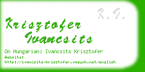 krisztofer ivancsits business card